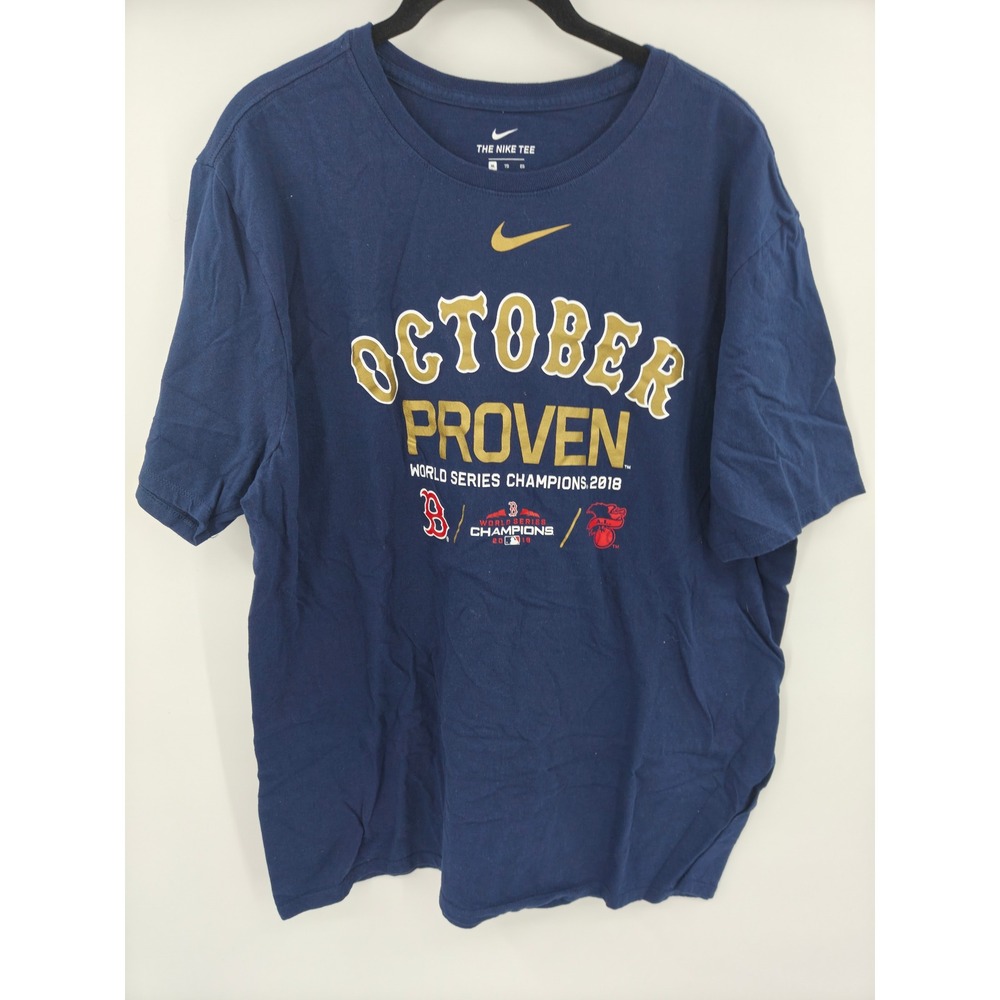 Nike Boston Red Sox 2018 World Series Champions October Proven Navy T-Shirt XL